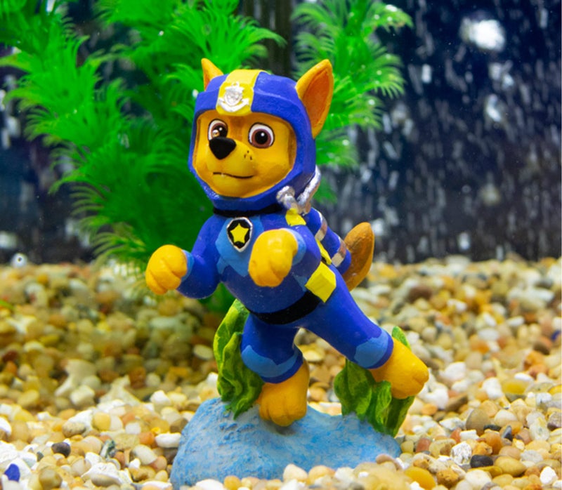 Penn Plax Penn-Plax Officially Licensed Paw Patrol Aquarium Ornament â€“ Chase â€“ Mini Size - Image 3